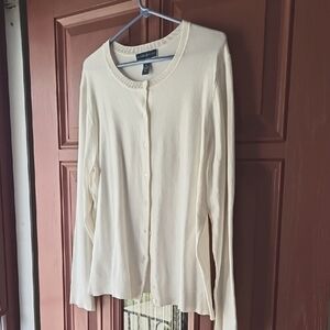 white cardigan